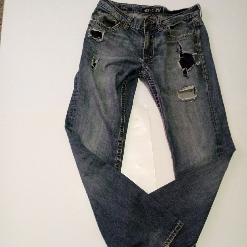 Affliction Distressed Cooper Relaxed Boot Jeans 32
